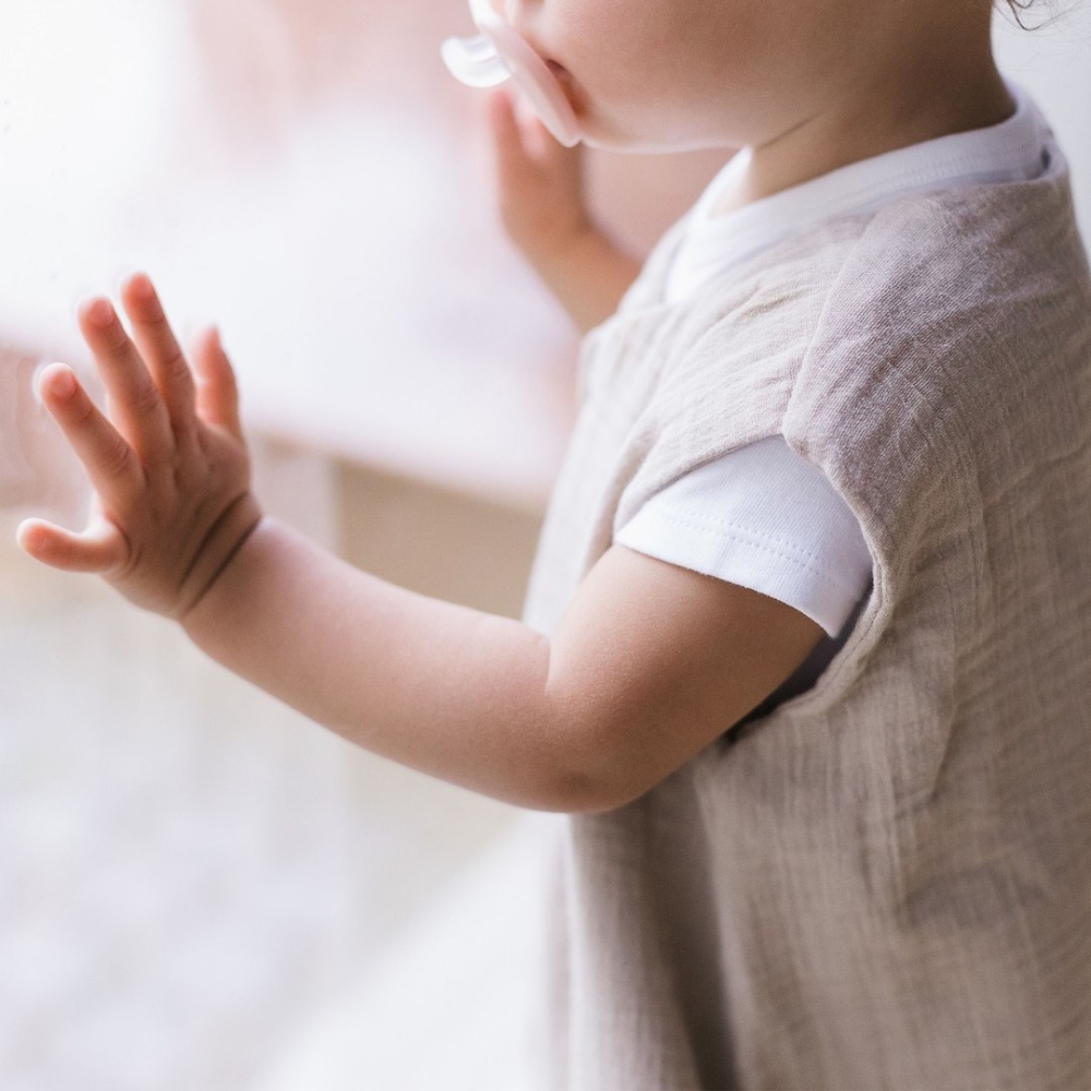Miegmaišis su kojomis iš muslino, 2,5 TOG, „Malaga“, 1–2 m., smėlio spalvos